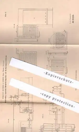 original Patent - William Arthur , Cowes , Insel Wight , England , 1883 , Dampfstrahlgebläse | Gebläse | Dampfkessel !!