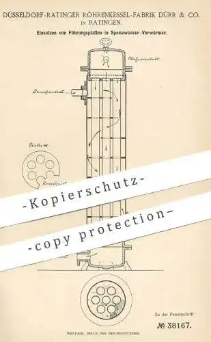 original Patent - Düsseldorf Ratinger Röhrenkessel Fabrik Dürr & Co. , Ratingen | Speisewasser Vorwärmer | Dampfkessel