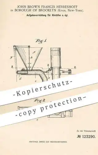 original Patent - John Brown Francis Herreshoff , Borough of Brooklyn , Kings , New York , USA , 1900 | Rostofen | Ofen