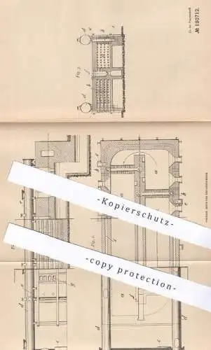 original Patent - Romain Brosse , Marseille Frankreich 1906 | Ofen mit Gasfeuerung zum Kalzinieren von Tonerde | Gasofen