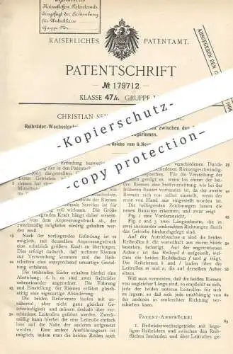original Patent - Christian Seybold , Düren / Rheinland , 1905 , Reibräder - Wechselgetriebe | Getriebe , Motor !!!