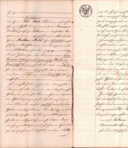 Dokumente , M. Mehl zu Rommerskirchen b. Grevenbroich 1850 , V. Boffers zu Dormagen , 12 seitig !!