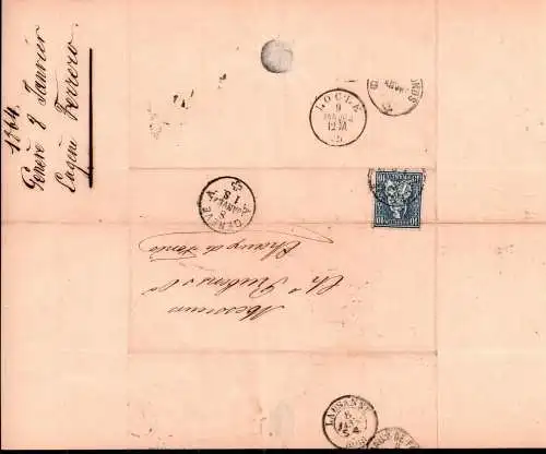 Brief an Ch. Rubens in La Chaux-de-Fonds 1864  !!!