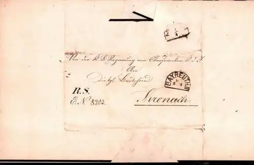 Dokument Adel , Kronach in Oberfranken 1868 , Bayreuth !!!