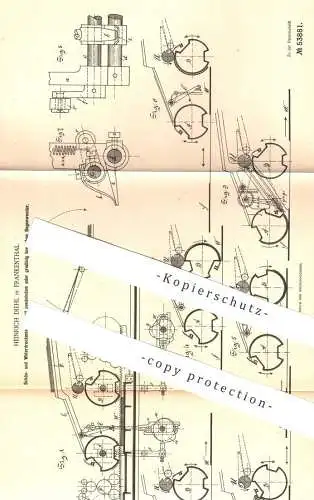 original Patent - Heinrich Diehl , Frankenthal , 1890 , Druckmaschine | Druck , Buchdruck , Drucker , Druckerei !!