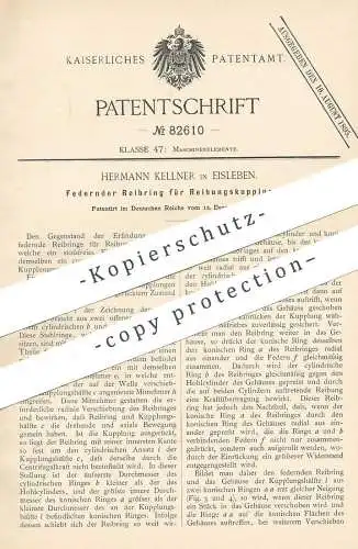 original Patent - Hermann Kellner , Eisleben , 1894 , Reibring für Reibungskupplung | Kupplung | Eisenbahn !!!