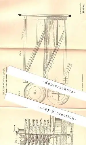 original Patent - Emil Fleischhauer , Gotha , 1893 , Reinigen , Kühlen u. Kondensieren von Gas | Gase , Gasfabrik !!!