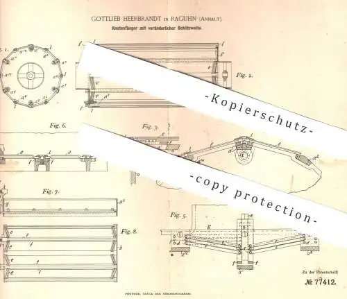 original Patent - Gottlieb Heerbrandt , Raguhn / Dessau / Halle | 1893 , Knotenfänger | Papier | Papierfabrik !!!