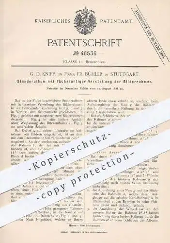 original Patent - G. D. Knipp , Fa. Fr. Bühler , Stuttgart , 1888 , Ständeralbum | Album , Bilderrahmen , Bild , Rahmen