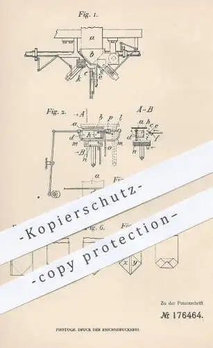 original Patent - Bernhard Eckner , Berlin , 1905 , Herstellung von Kreuzbodenbeuteln | Papier - Tüte | Papierfabrik !!