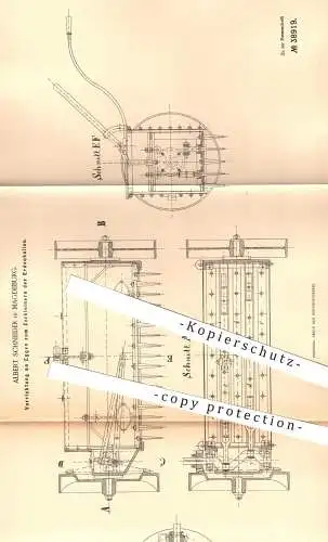 original Patent - Albert Schneider , Magdeburg , 1886 , Eggen zum Zerkleinern der Erdschollen | Egge , Landwirtschaft !!