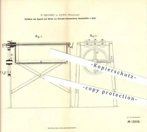 original Patent - Fritz Marti in Winterthur , 1880 , Percussions-Gesteinsbohrmaschinen , Bergbau !!!