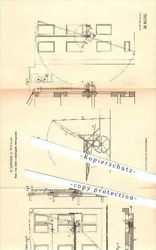 original Patent - H. Schüler in Wetzlar , 1894 ,  aufschlagende Rettungsleiter , Feuerwehr , Rettung !!!