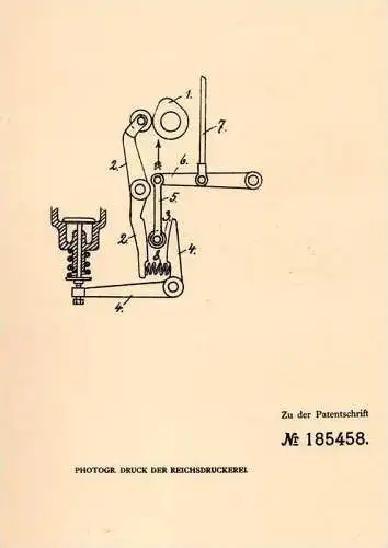 Original Patentschrift - Kriegstechnik GmbH in Halensee - Berlin , 1905 , Regelung von Explosionskraftmaschinen !!!