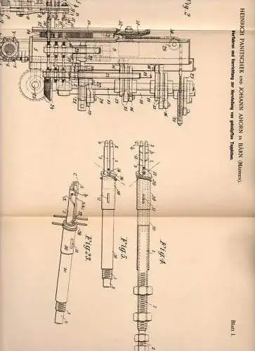Original Patentschrift - J. Ahorn in Bärn / Moravský Beroun , Mähren , 1901 , geknüpfte Teppiche , Teppich , Perser !!!
