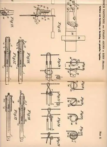 Original Patentschrift - J. Ahorn in Bärn / Moravský Beroun , Mähren , 1901 , geknüpfte Teppiche , Teppich , Perser !!!