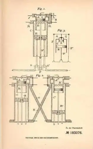 Original Patentschrift - H. Roche in Grenoble , 1905 , Explosionskraftmaschine !!!