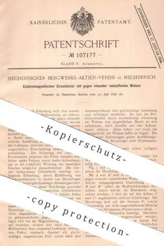 original Patent - Merchernicher Bergwerks Aktien Verein Merchernich | 1898 | Elektromagnetischer Erzscheider | Erz Erze