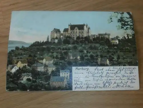 alte AK - Marburg , 1911 , Blick von der Augustenruhe , Ansichtskarte !