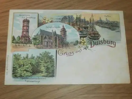 alte AK - Duisburg , ca. 1905 , Litho , Ansichtskarte !!!