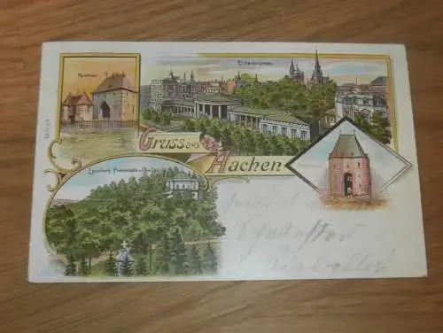 alte AK - Aachen , 1900 , Litho , Ansichtskarte !!!