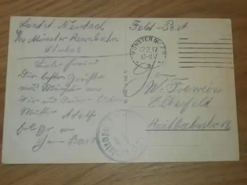 alte AK - Münster i. W. , 1917 , Stadtweinhaus , Ansichtskarte !!!