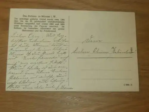alte AK - Münster i. W. , ca. 1915 , Rathaus , Ansichtskarte !!!