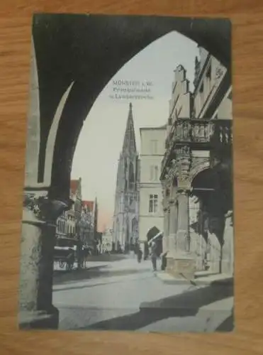 alte AK - Münster i. W. , 1911 , Prinzipalmarkt , Ansichtskarte !!!