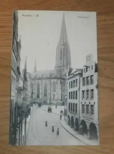 alte AK - Münster i. W. , 1909 , Roggenmarkt , Ansichtskarte !!!