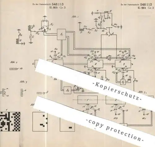 original Patent - C. Lorenz AG , Berlin / Tempelhof | 1929 | Weberei | Weben , Weber , Gewebe , Muster , Wirkwaren