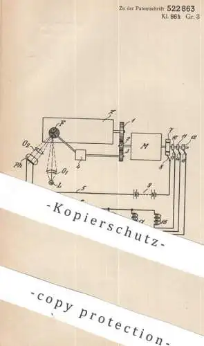 original Patent - C. Lorenz AG , Berlin / Tempelhof | 1929 | Relais zur Farbenwahl für Weberei & Wirkerei | Weber Weben