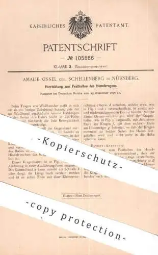 original Patent - Amalie Kissel geb. Schellenberg , Nürnberg | 1898 | Festhalten von Hemdkragen | Hemd Kragen Schneider