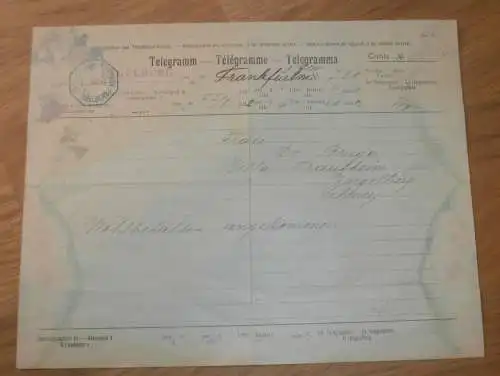 Telegramm - Engelberg i. Schweiz , 1912 !!!