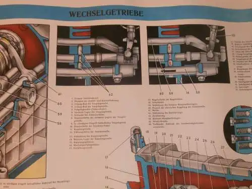 Lada BAS 2101 - großes altes Plakat - Getriebe , Schautafel , UDSSR , DDR , Oldtimer , Poster , Russland !! RAR