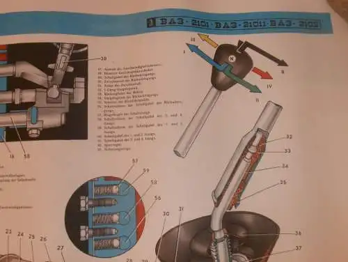 Lada BAS 2101 - großes altes Plakat - Getriebe , Schautafel , UDSSR , DDR , Oldtimer , Poster , Russland !! RAR