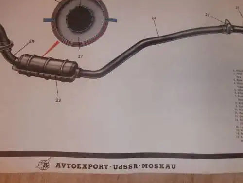 Lada BAS 2101 - großes altes Plakat - Ansaugsystem , Schautafel , UDSSR , DDR , Oldtimer , Poster , Russland !! RAR