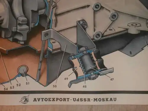 Lada BAS 2101 - großes altes Plakat - Motor , Schautafel , UDSSR , DDR , Oldtimer , Poster , Russland !!! RAR !!