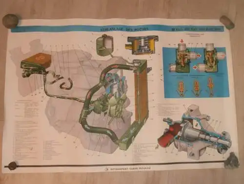 Lada BAS 2101 - großes altes Plakat - Kühler , Schautafel , UDSSR , DDR , Oldtimer , Poster , Russland !!! RAR !!