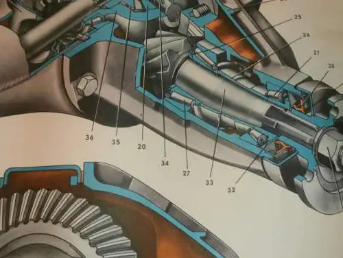 Lada BAS 2101 - großes altes Plakat - Hinterachse , Schautafel , UDSSR , DDR , Oldtimer , Poster , Russland !!! RAR !!