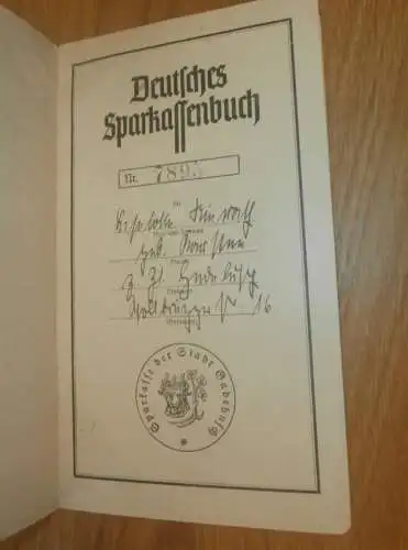 altes Sparbuch Gadebusch , 1944 - 1946 , Gadebusch i. Mecklenburg , Sparkasse , Bank  !!!