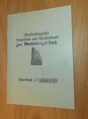 altes Sparbuch Schwerin , April 1945 , Lydia Schütz in Schwerin i. Mecklenburg , Sparkasse , Bank  !!!