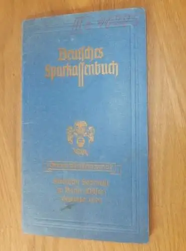 altes Sparbuch Barth , 1944 - April 1945 , Marlis Rohrmann in Zingst / Darß i. Mecklenburg , Sparkasse , Bank  !!!