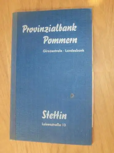 altes Sparbuch Stettin , 1939 , Dietrich Freyschmidt  in Stettin i. Pommern , Sparkasse , Bank  !!!