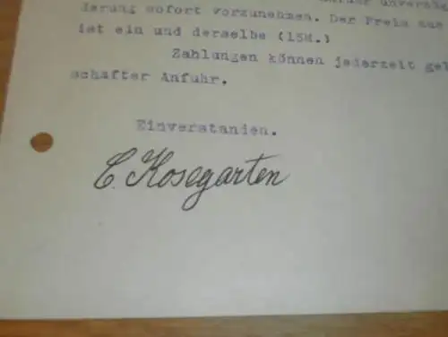 C. Kosegarten in Neukalen in Mecklenburg , 1918 , Jagd , Forst , Gielow , Dargun , Dokument !!!
