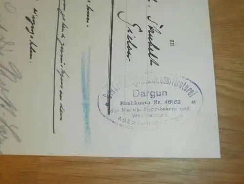 Oberförsterei Dargun in Mecklenburg , 1919 , Jagd , Forst , Dokument !!!