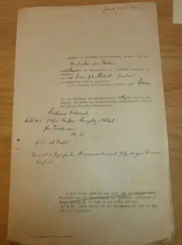 Revier Krümmel b. Lärz in Mecklenburg , 1919 , von Raden , Steinförde , Bückeburg , Reinshagen , Dokument !!!