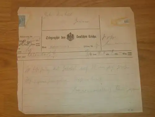 Oberförsterei Reinshagen b. Satow in Mecklenburg , 1919 , Lalendorf , Rostock , Telegramm !!!