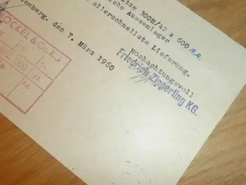 Ziegelei Friedrich Zipperling in Wittenberg , 1960 , Ganzsache , Reklame / Werbung , Ansichtskarte , Postkarte !