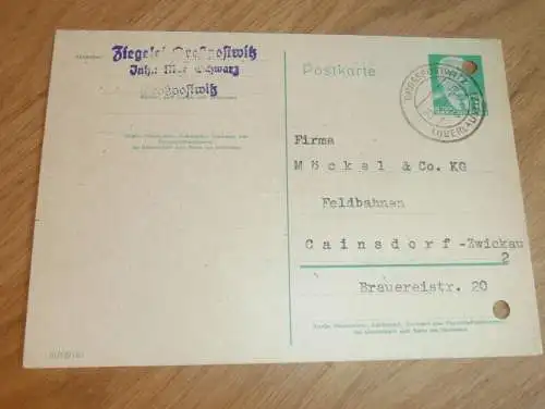 Ziegelei Großpostwitz - Max Schwarz , 1960 , Ganzsache , Reklame / Werbung , Ansichtskarte , Postkarte !