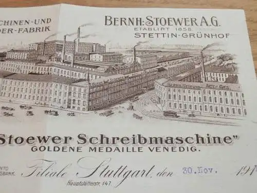 Stoewer AG in Stettin , 1911 , Nähmaschinen und Fahrräder , Pommern !!